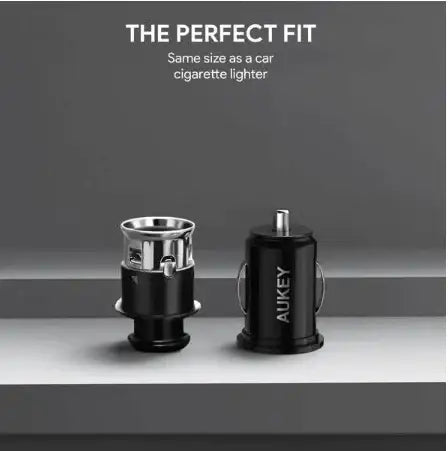 Aukey 24W Duo-port Ultra Small Car Charger - GulfStore.com