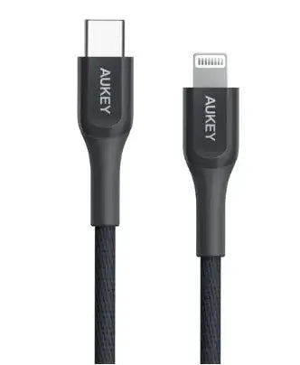 Aukey MFI 18W USB - C To Lightning Kevlar Cable - 1.2 Meter - GulfStore.com