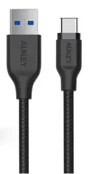 Aukey Braided Nylon USB 3.1 USB A To USB C Cable 1.2 meter - GulfStore.com