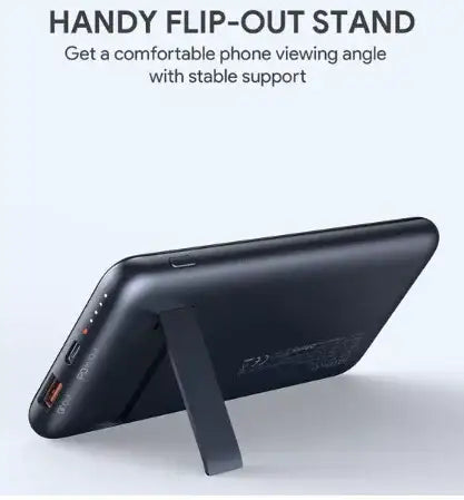 Aukey 18W PD QC 3.0 10000mAh Power Bank With Foldable Stand & Wireless Charging - GulfStore.com