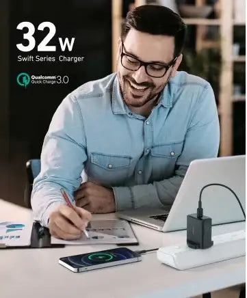 Aukey 32W Swift Series PD USB C Wall Charger - GulfStore.com