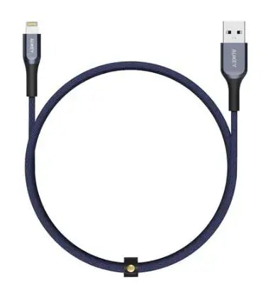 Aukey Kevlar Core - MFi Lighting Cable - 3Ft/1.2Mtrs - Blue - GulfStore.com