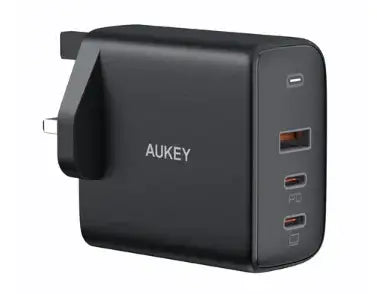 Aukey 3-Port 90W PD Wall Charger with GaN Power Tech - GulfStore.com