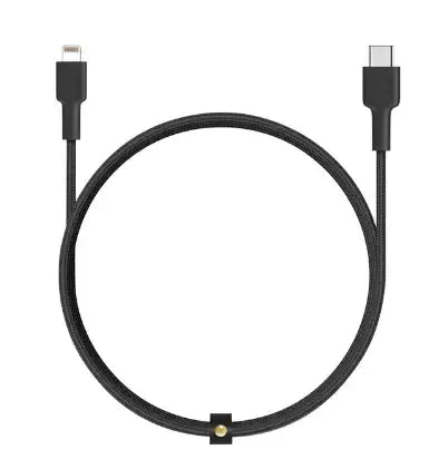 Aukey Braided Nylon Sync USB-C to Lightning Cable 0.9m - Black - GulfStore.com