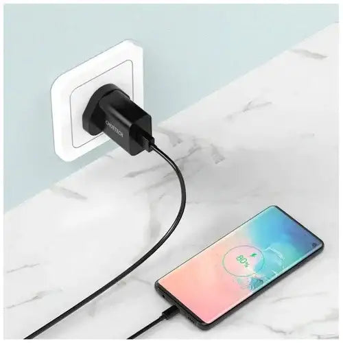 Choetech 18W USB-A Charge + AC Cable - Black - GulfStore.com