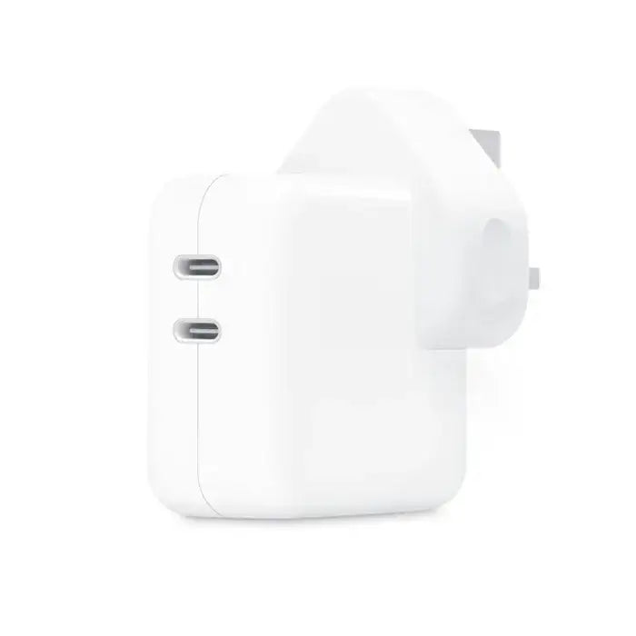 Apple 35W Dual USB-C Port Power Adapter, 2 x USB Type-C Female Ports, Compatible with iPhone / iPad / Mac Models, White - GulfStore.com