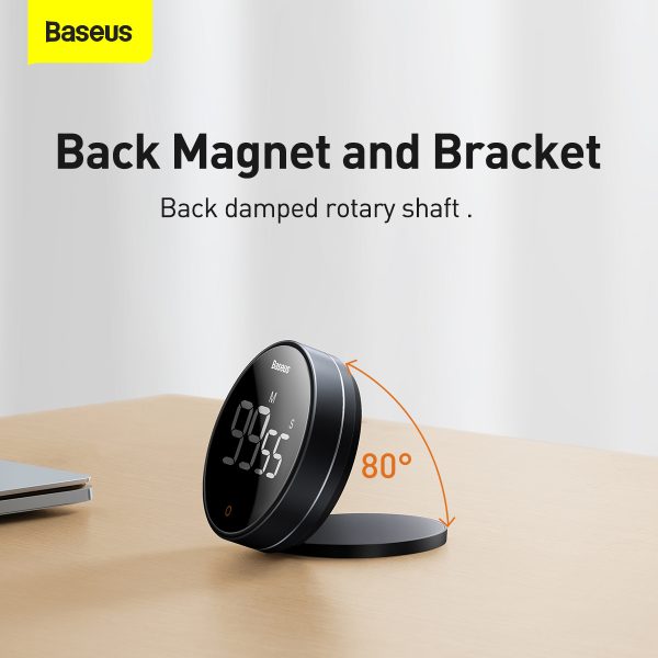 BASEUS | FMDS00012 | Heyo Rotation Countdown Timer Pro Magnetic Digital Alarm Clock | Dark Grey