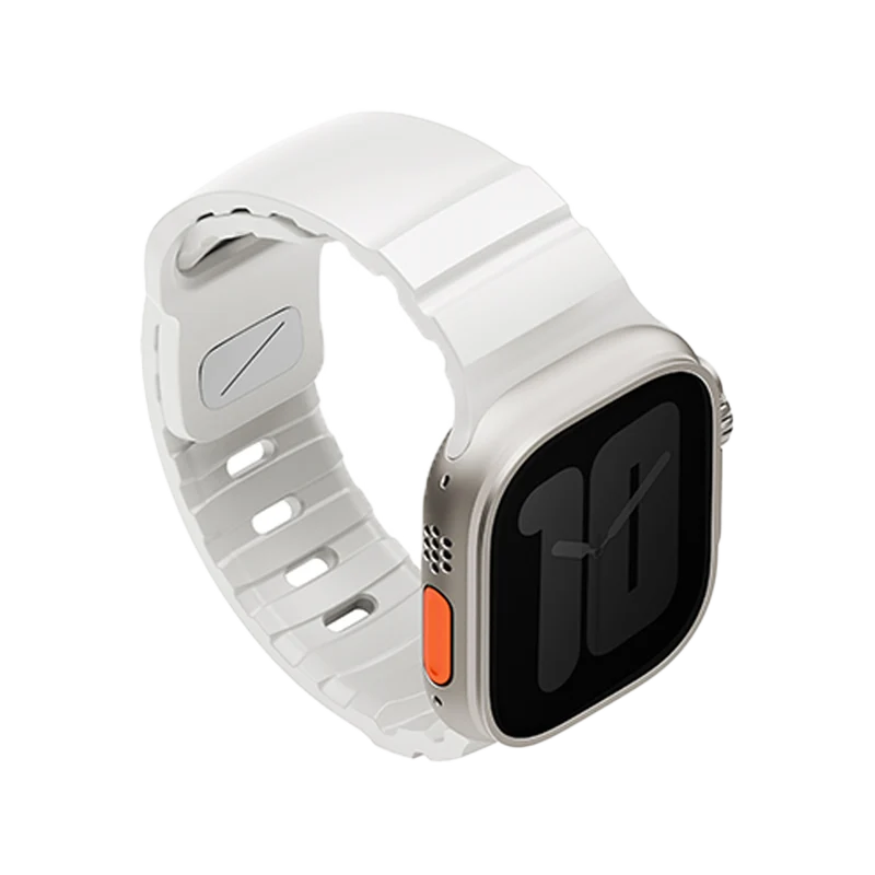 UNIQ ALTON SILICON APPLE WATCH STRAP 49/46/45/44MM - أبيض بلانك