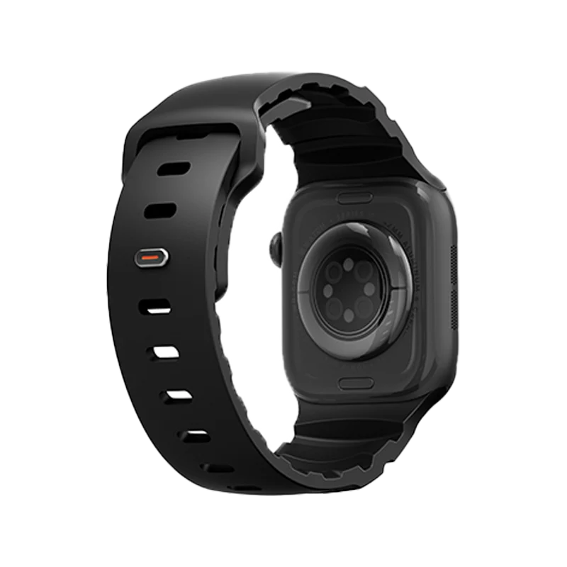 UNIQ ALTON SILICON APPLE WATCH STRAP 49/46/45/44MM - MIDNIGHT BLACK