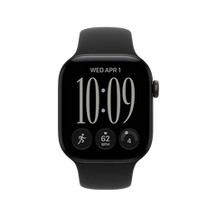 Apple Watch Series 12 GPS 46mm Black Aluminium Case with Black Sport Band - S/M