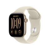 Apple Watch Series 12 GPS 46mm Light Gold Aluminium Case with Sand Sport Band - S/M