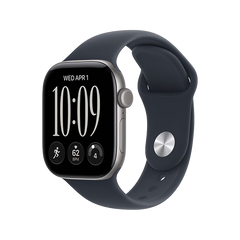 Apple Watch Series 12 GPS 46mm Space Grey Aluminium Case with Navy Blue Sport Band - S/M