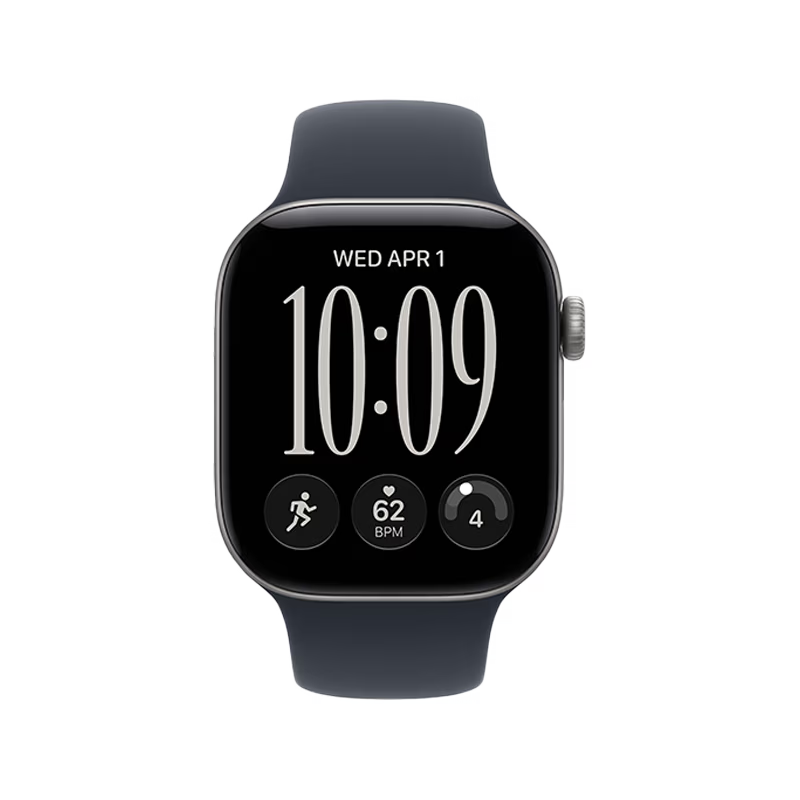Apple Watch Series 12 GPS 46mm Space Grey Aluminium Case with Navy Blue Sport Band - S/M