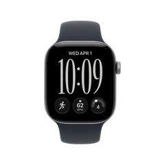 Apple Watch Series 12 GPS 46mm Space Grey Aluminium Case with Navy Blue Sport Band - S/M