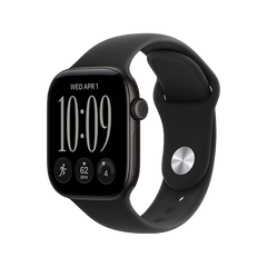 Apple Watch Series 12 GPS + Cellular 46mm Black Aluminium Case with Black Sport Band - S/M