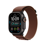 Apple Watch Ultra 4 GPS + Cellular, 49mm Black Titanium Case with Burgundy Alpine Loop - Large
