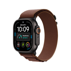 Apple Watch Ultra 4 GPS + Cellular, 49mm Black Titanium Case with Burgundy Alpine Loop - Large