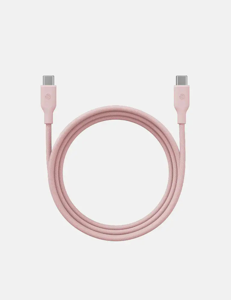 BAZIC GOCHARGE WEAVE C-C CABLE 480MBPS - 60W 1.5M - PINK - GulfStore.com