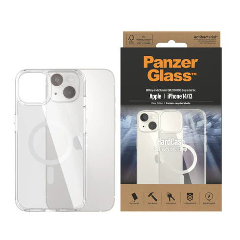 310103651، جراب PanzerGlass™ الصلب المتوافق مع هاتف Apple iPhone 14 | 13 | شفاف | شفاف - 409