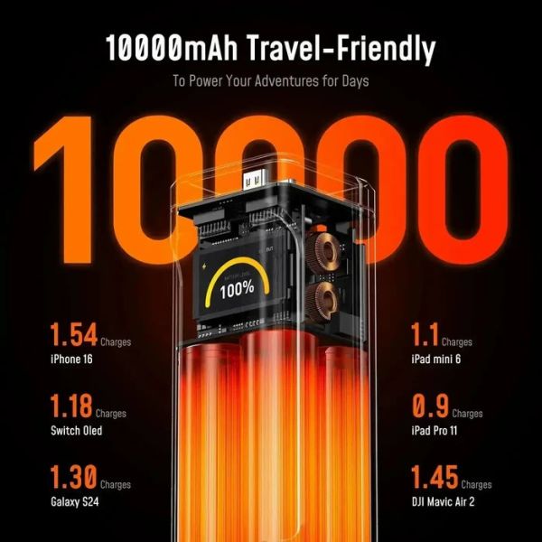 AOHI STARSHIP PRO PD 3.1 210W 10000mAh Power Bank - Gray