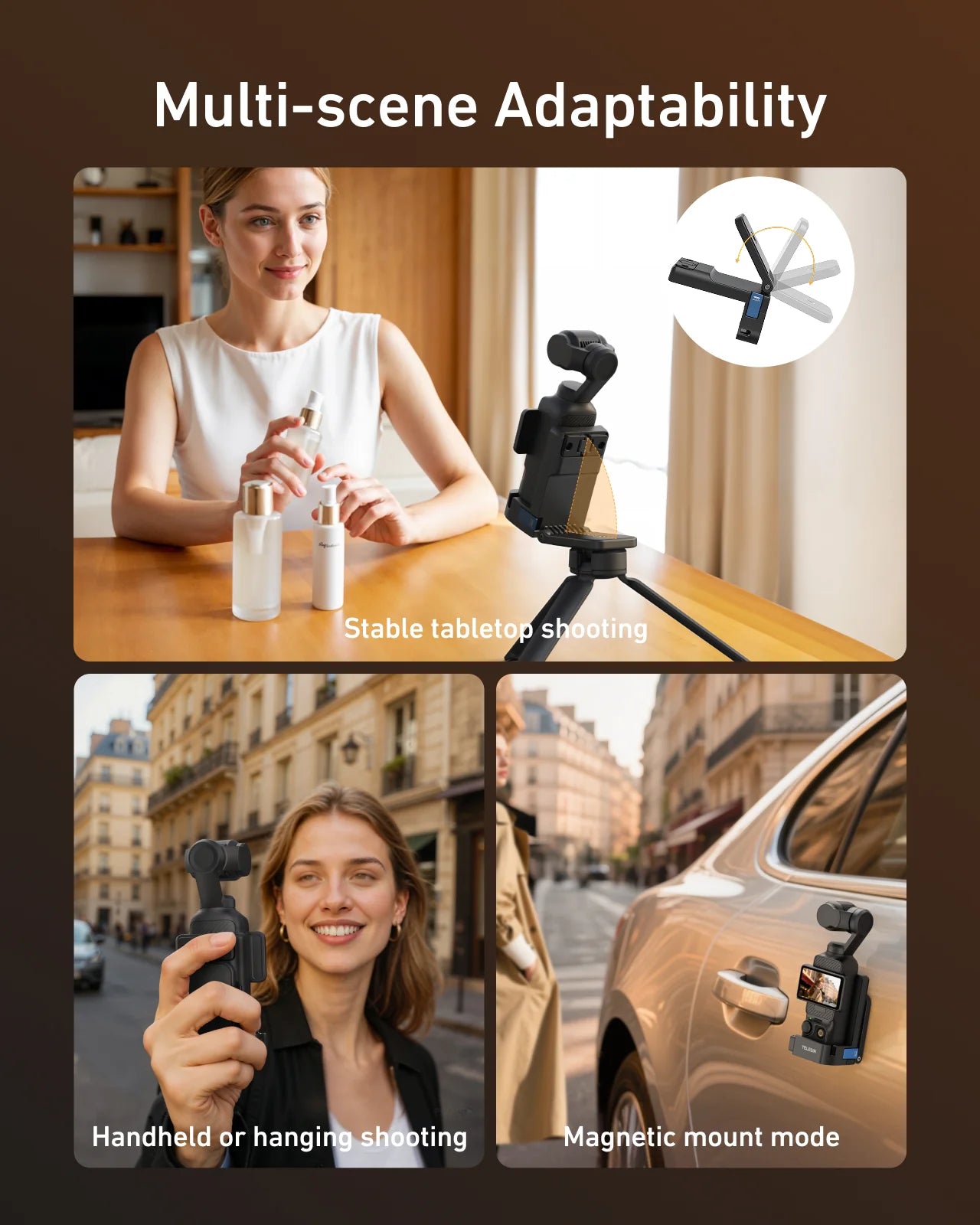 Telesin Magnetic Mount Stand for Pocket 3/4