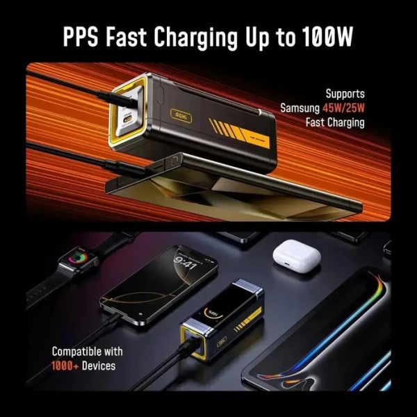 AOHI STARSHIP PRO PD 3.1 210W 10000mAh Power Bank - Gray