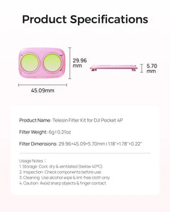 Telesin Filter kit (CPL+VND8-32+Cool rose) for Pocket 4P