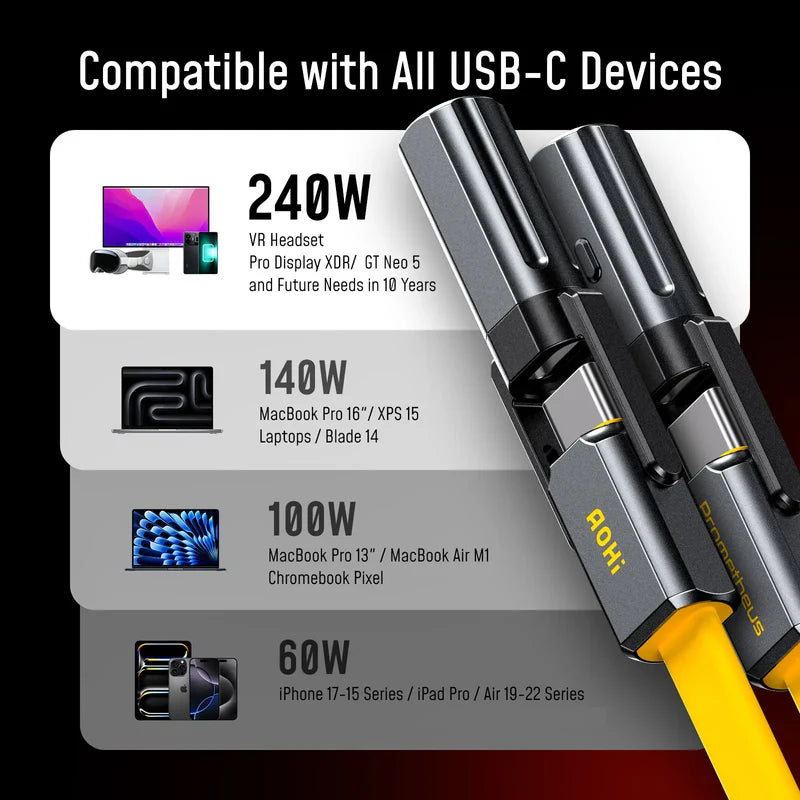 AOHI Prometheus 3-in-1 Titanium EDC Tool Cable