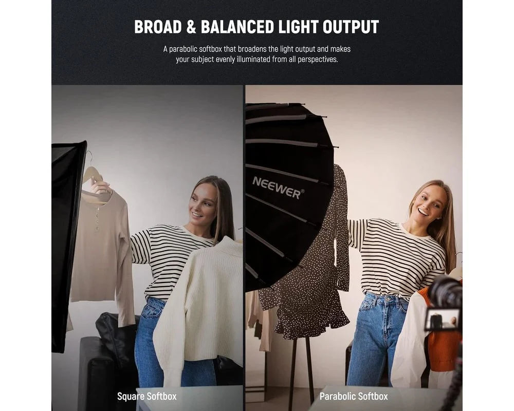 صندوق إضاءة نيور السريع ذو الفتحة المكافئة بعرض 65 سم مع شبكة قرص العسل