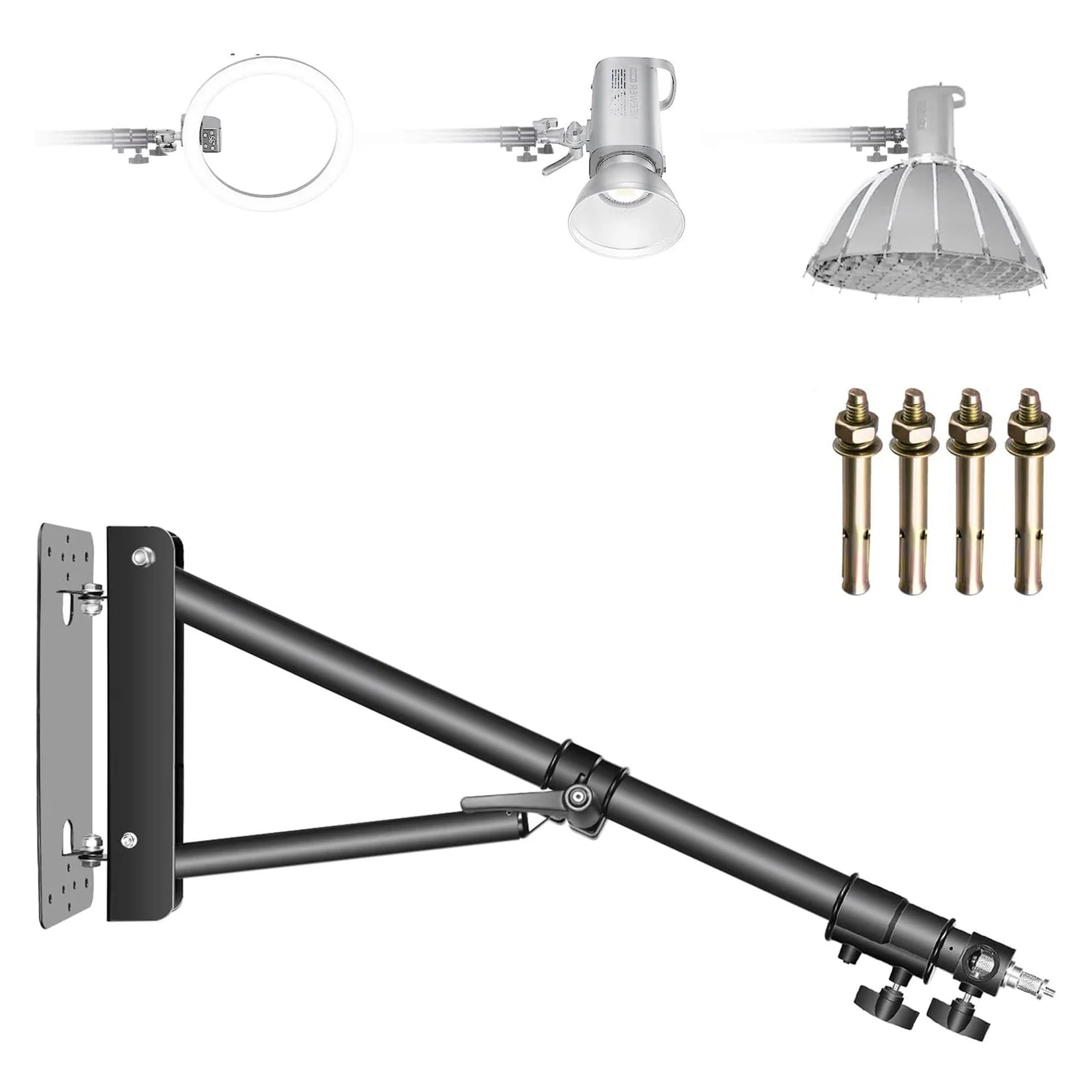 NEEWER 130cm Wall Mounting Triangle Boom Arm