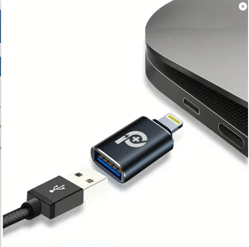 PR-OTGL2USA-BK | PowerO+ OTG USB-A to Lightning with 480Mbps Data Transmission | Black