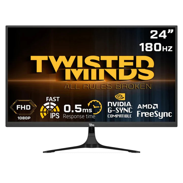 شاشة ألعاب Twisted Minds مقاس 23.8 بوصة، مسطحة، FAST IPS، 0.5 مللي ثانية، HDMI2.0