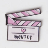 Pink Movies Badge Sticker
