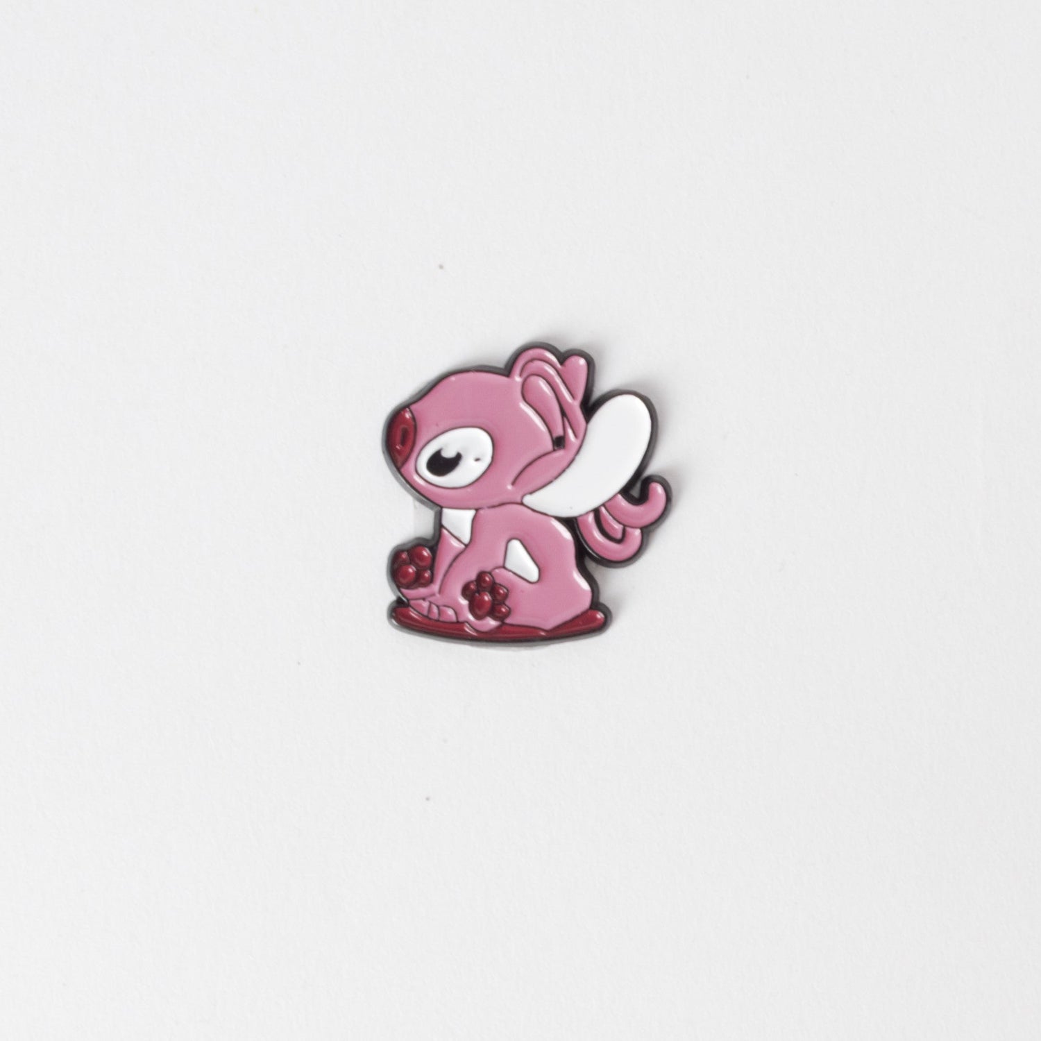 ملصق لطيف على شكل ملاك ستيتش باللون الوردي الفاتح