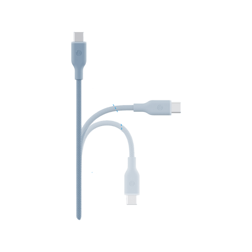 Bazic | Gocharge | Weave USB-C To USB-C 480Mbps 60W Cable 1.5M | Blue