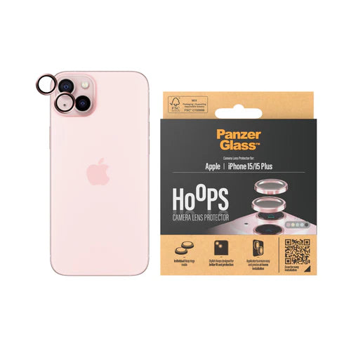 310103848 , PanzerGlass iPhone 15/15 Plus Hoops Pink - 1192