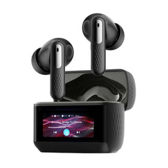 PROMATE Arix HD TWS Earbuds with ANC, ENC, and Smart IPS Touch Display • 40 Hours Playback w/ Case • Quad Forward Mics • Active Noise Cancellation - Blue