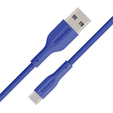 Promate Super Flexible Data and Charge USB-C cable ,Navy,1M
