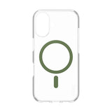 CARE™ by PanzerGlass® Urban Combat Case Transparent w. Green MagSafe iPhone 16