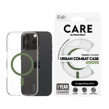 جراب CARE من PanzerGlass Urban Combat، شفاف أخضر، يدعم MagSafe، لهاتف iPhone 16 Plus