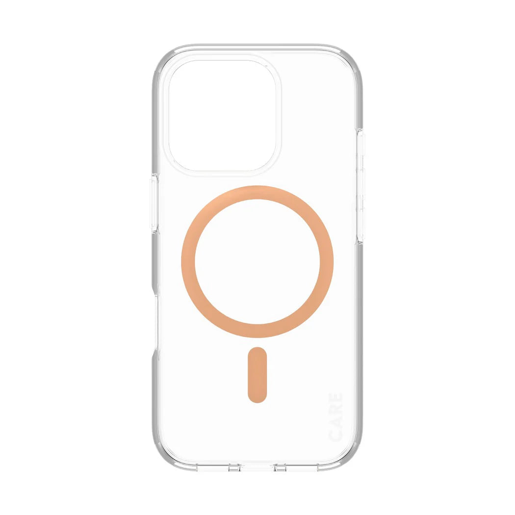 CARE by PanzerGlass Urban Combat Case Transparent Peachy MagSafe iPhone 16 Pro