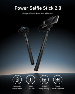 Telesin Power Selfie Stick 5000mAh, 1M - GulfStore.com
