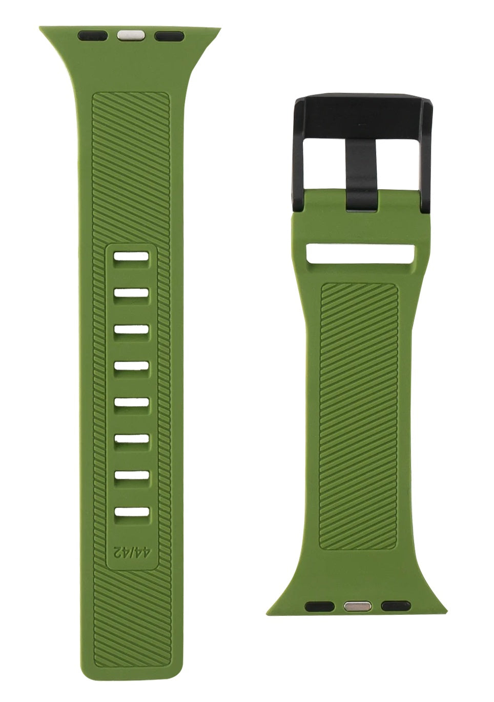 UAG | 191488117272 | UAG Apple Watch 45mm/44mm/42mm/Ultra Silicone Scout Strap | Olive
