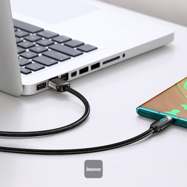 BASEUS | CASX020001 | Display Fast Charging Data Cable USB-C | 66W | 1 M | Black
