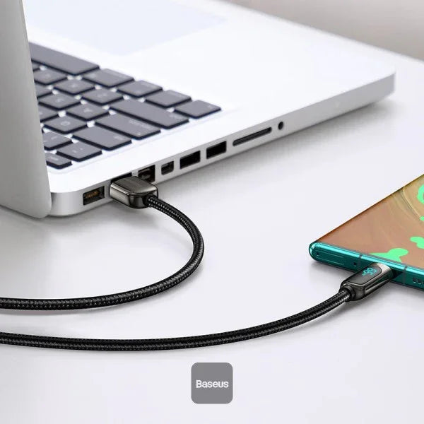 BASEUS | CASX020001 | Display Fast Charging Data Cable USB-C | 66W | 1 M | Black