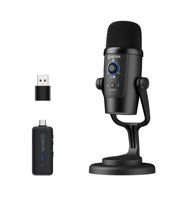 ميكروفون USB ثنائي الوظيفة سلكي/لاسلكي BY-PM500W من BOYA
