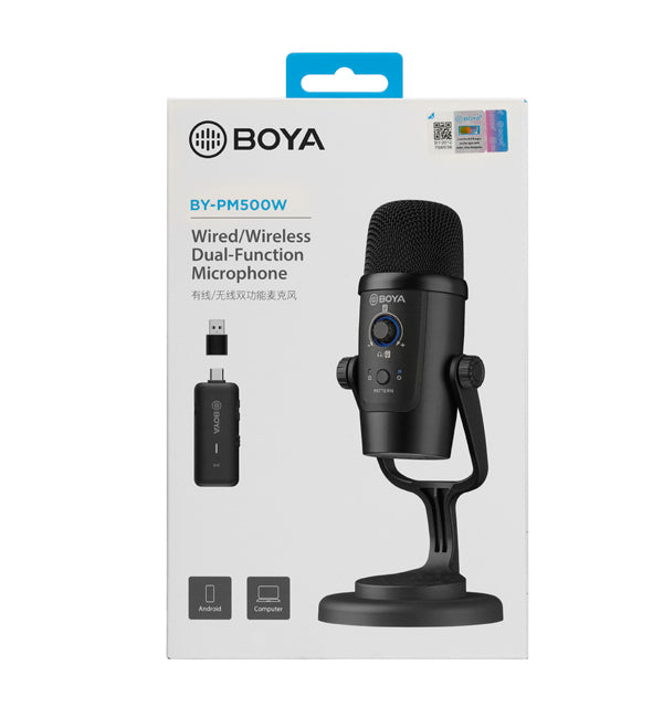 BOYA BY-PM500W  Wired/Wireless Dual-Function USB Microphone