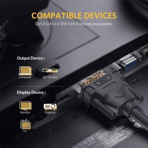 Ugreen DVI-D 24+1 Dual Link Video Cable 2m