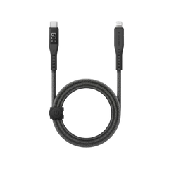 CBL-DFLCL-BLK150M | ENERGEA Flow | USB-C To L Mfi Display Cable 480Mbps With Mct | 1.5M | Black - GulfStore.com
