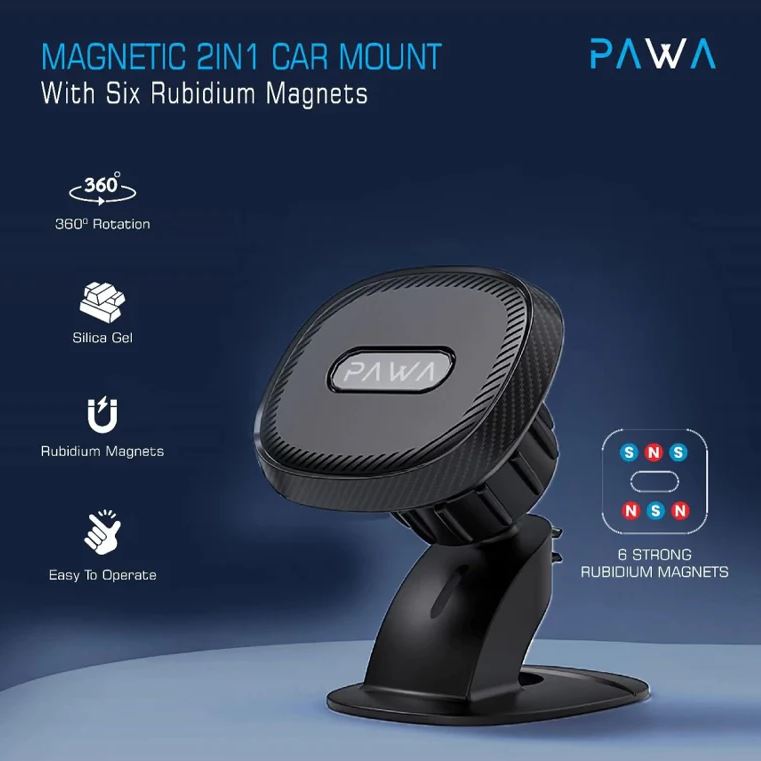 PAWA Magnetic 2-in-1 Car Mount - Black 16 3185f829 f1da 4fff 90bc 273c173e2fb4